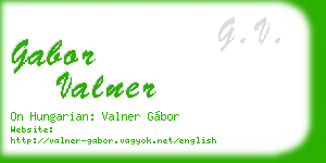 gabor valner business card