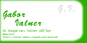 gabor valner business card